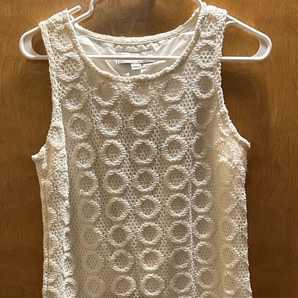 Isaac Mizrahi For Target Womens Ivory Sleeveless Shift‎ Dress Size 6